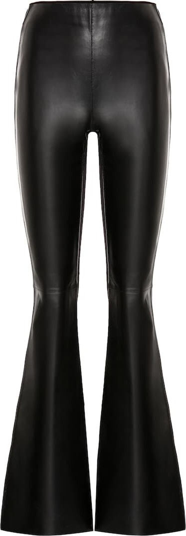 Acne Studios Leather and ribbed-knit pants