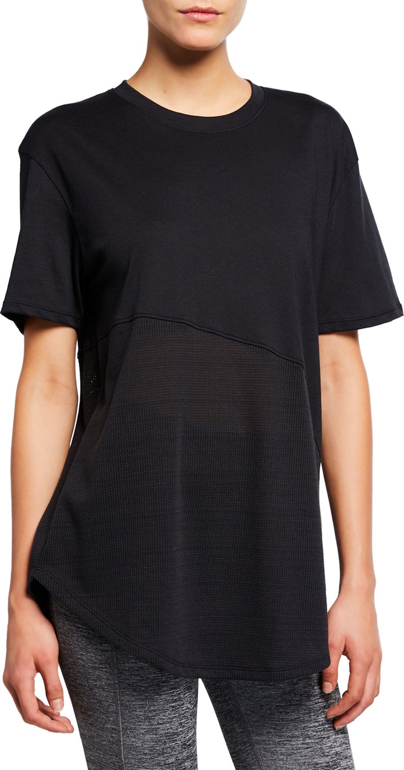 Under Armour Lighter Longer Mesh Crewneck T-Shirt, Black