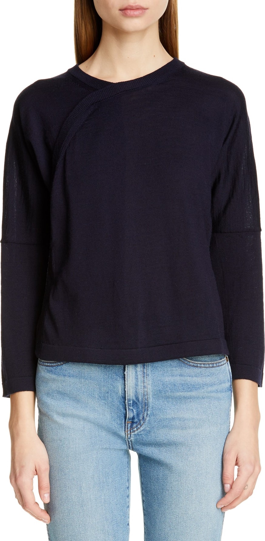 Comme Des Garcons Snap Front Wool Sweater