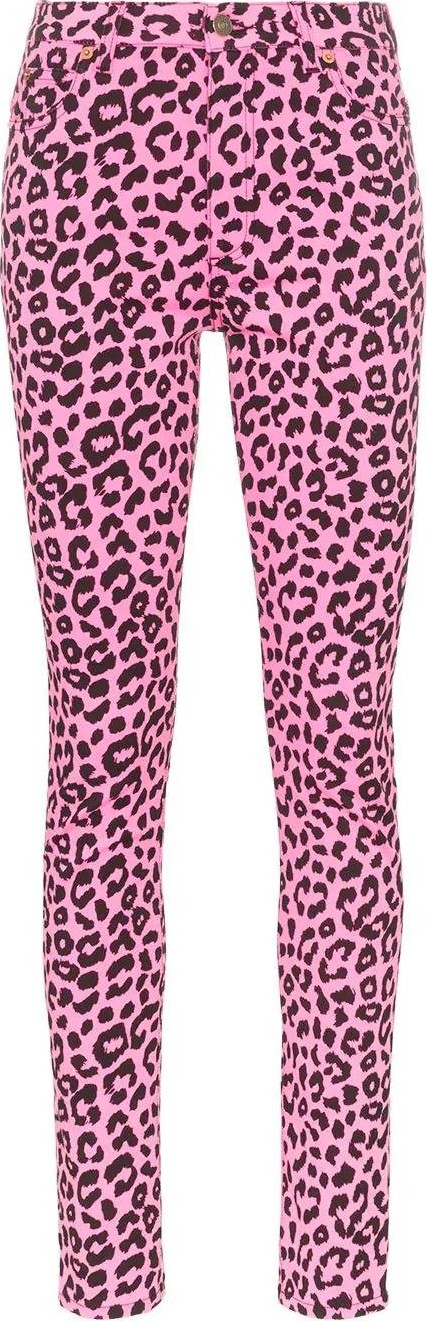 Gucci leopard print high-waisted skinny jeans
