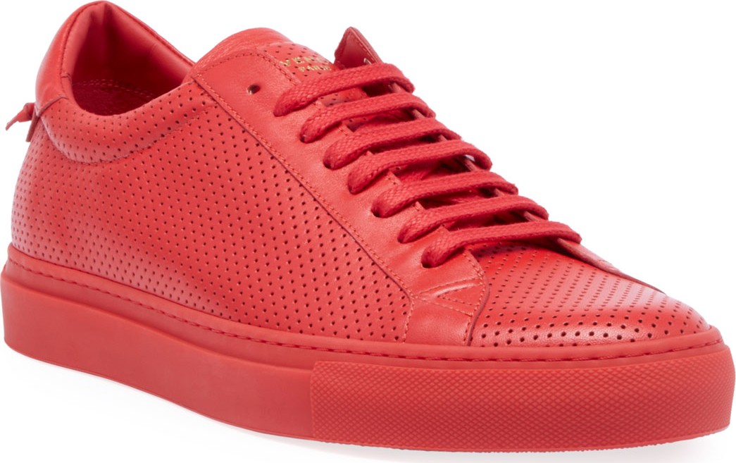 Givenchy Men's Urban Street Perforated Leather Low-Top Sneakers