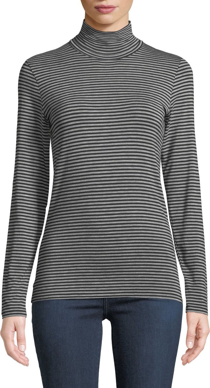 Majestic Striped Turtleneck Tee