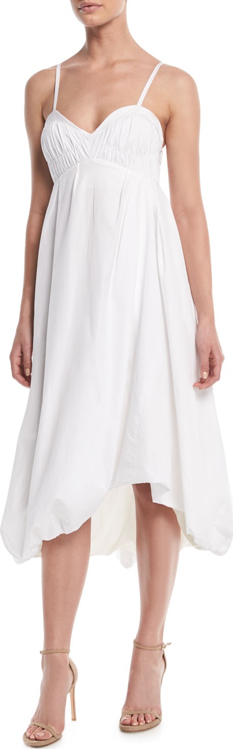3.1 Phillip Lim Sleeveless Empire-Waist Cotton Bubble Dress