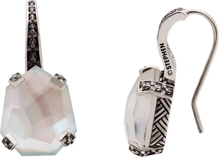 Stephen Dweck Galactical Drop Earrings, Clear Crystal