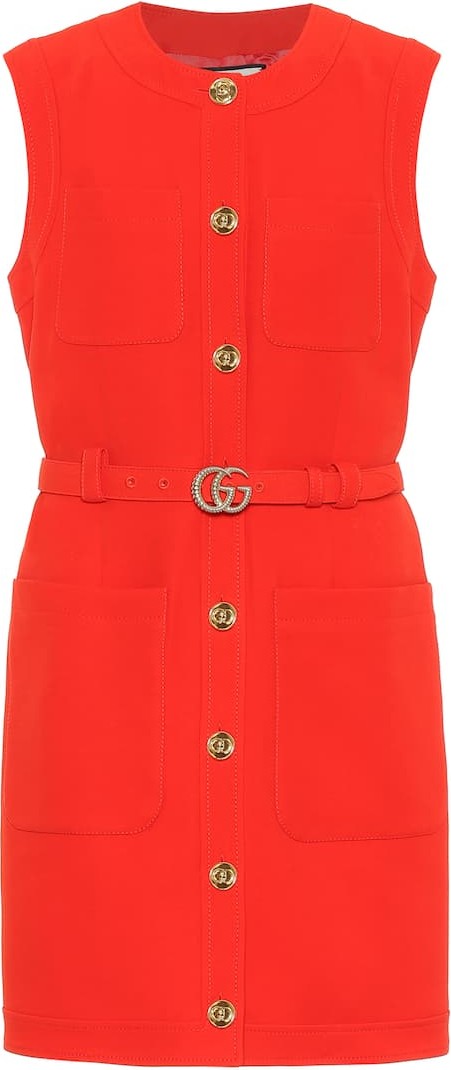Gucci Wool and silk cady minidress
