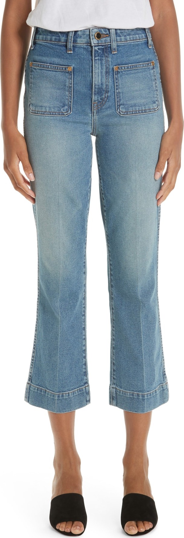 Khaite Raquel Crop Flare Jeans