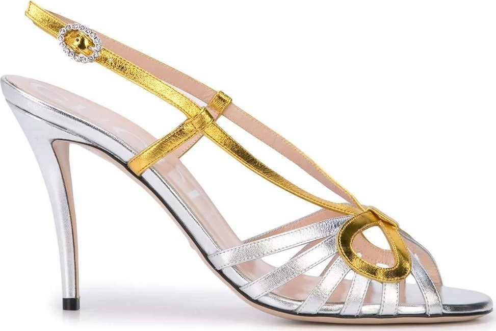 Gucci crossed bow sandals