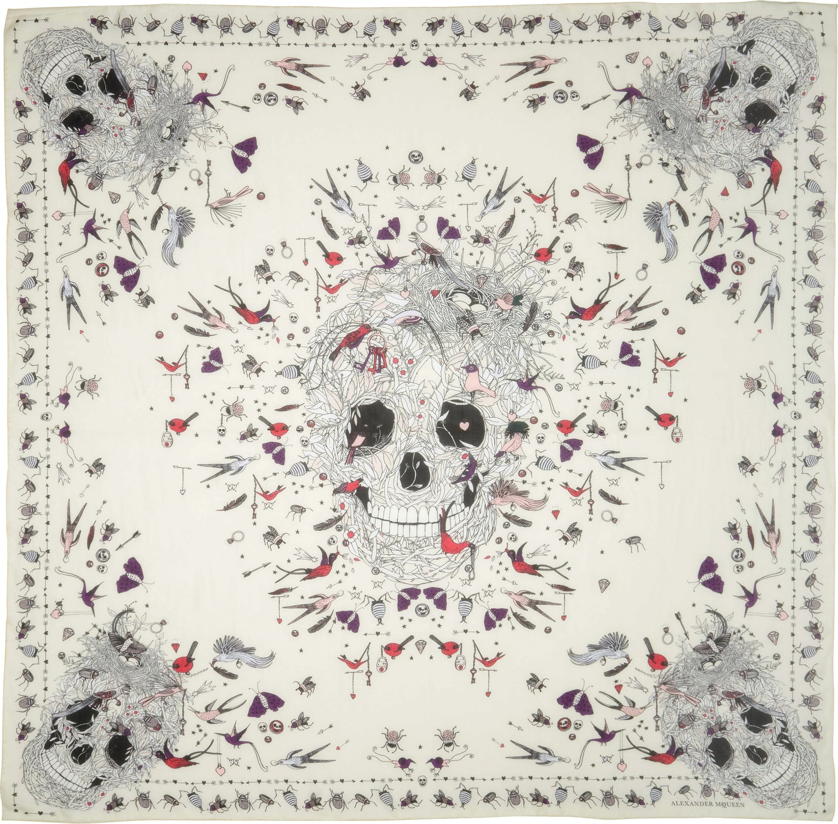 Alexander McQueen Fantasy Nest Chiffon Shawl