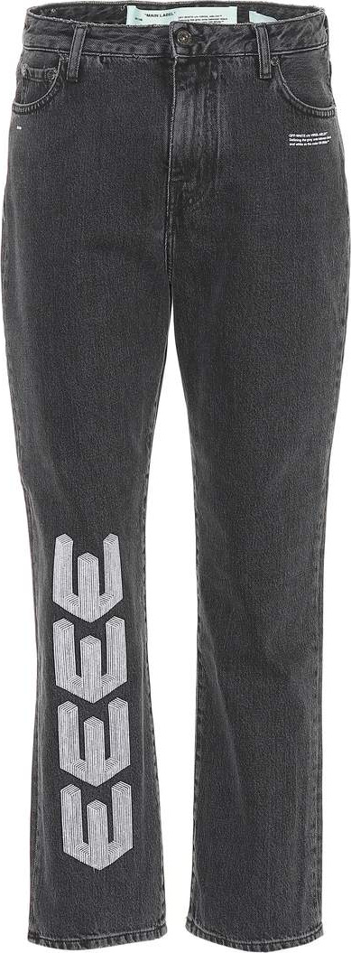 Off White Embellished cropped jeans