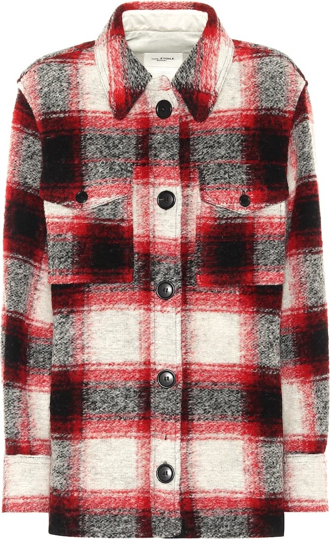 Isabel Marant Etoile Gastoni checked wool-blend jacket