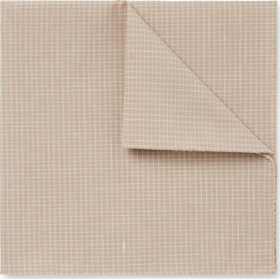 Oliver Spencer Kersley Micro-Checked Cotton And Linen-Blend Pocket Square