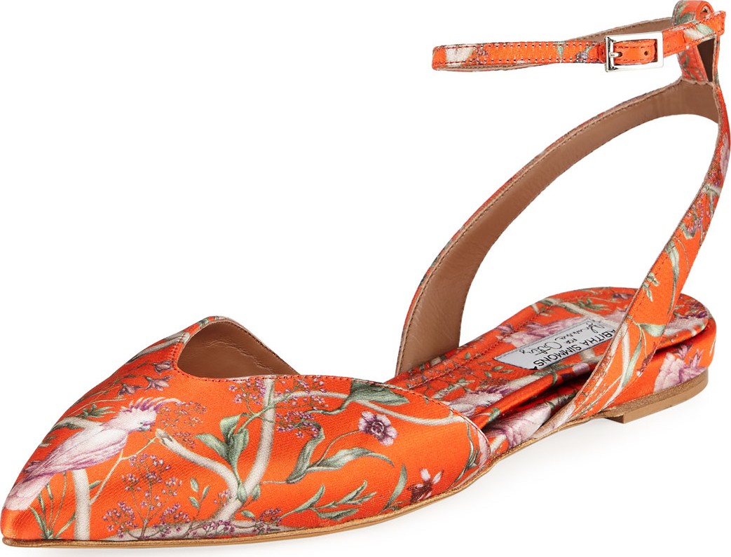 Tabitha Simmons Vera Jacquard Ankle Flats