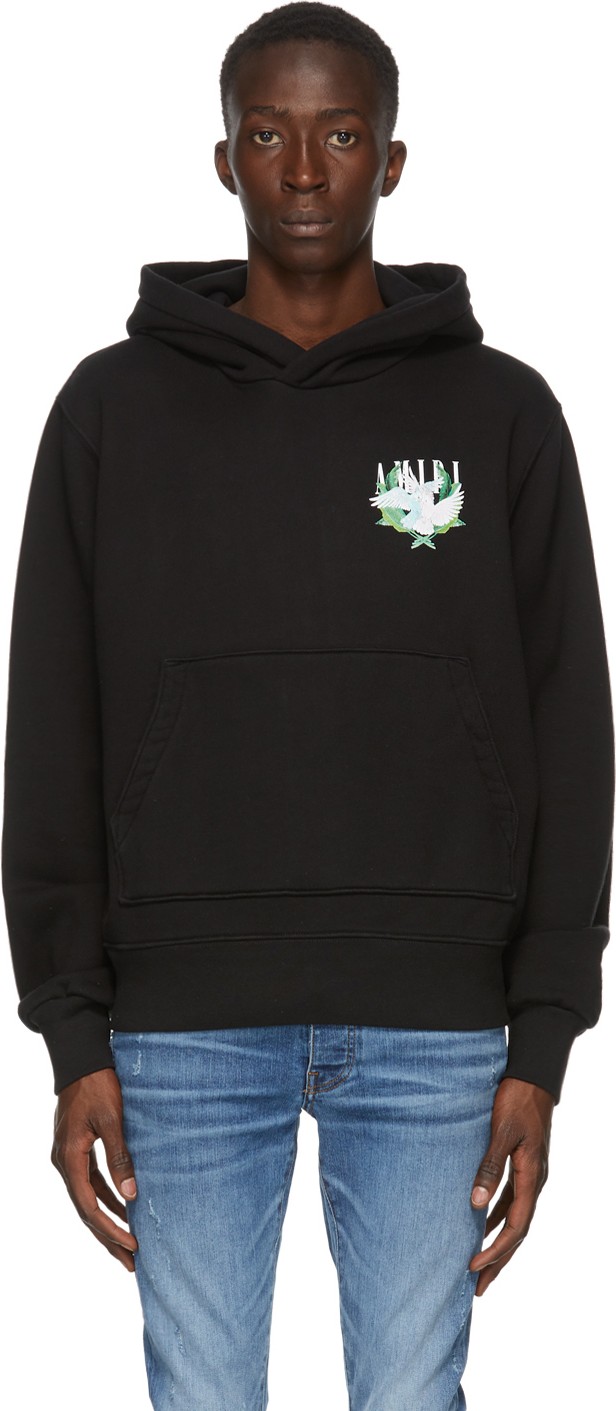 Amiri SSENSE Exclusive Black Lovebirds Hoodie