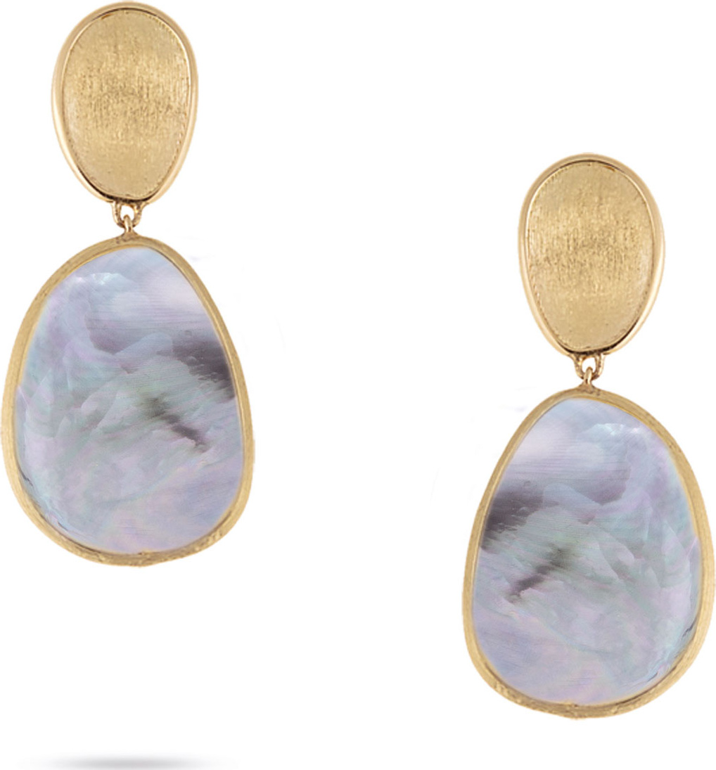 Marco Bicego Lunaria Petite Drop Earrings with Black Mother-of-Pearl