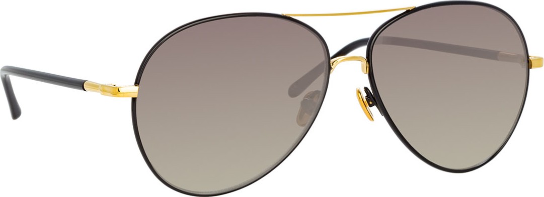 Linda Farrow Titanium Aviator Sunglasses