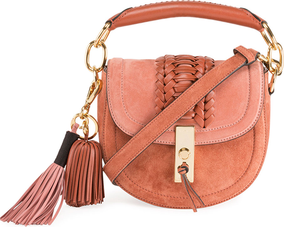 Altuzarra Mini Braided Top-Handle Saddle Bag, Pink