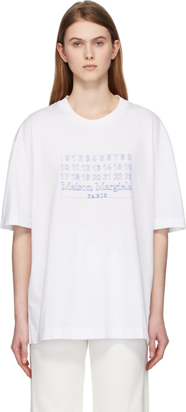 Maison Margiela White Mako Cotton T-Shirt