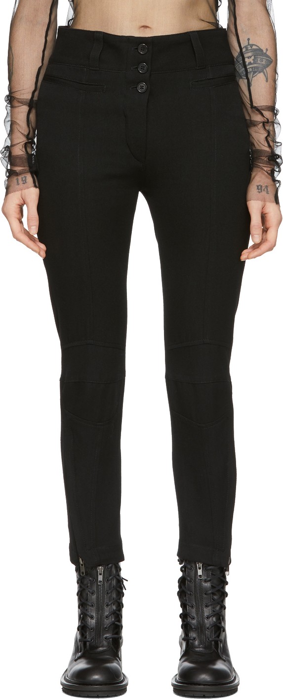 Ann Demeulemeester Black Seam Detail Trousers