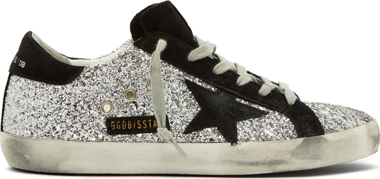 Golden Goose Deluxe Brand Superstar glitter low-top trainers