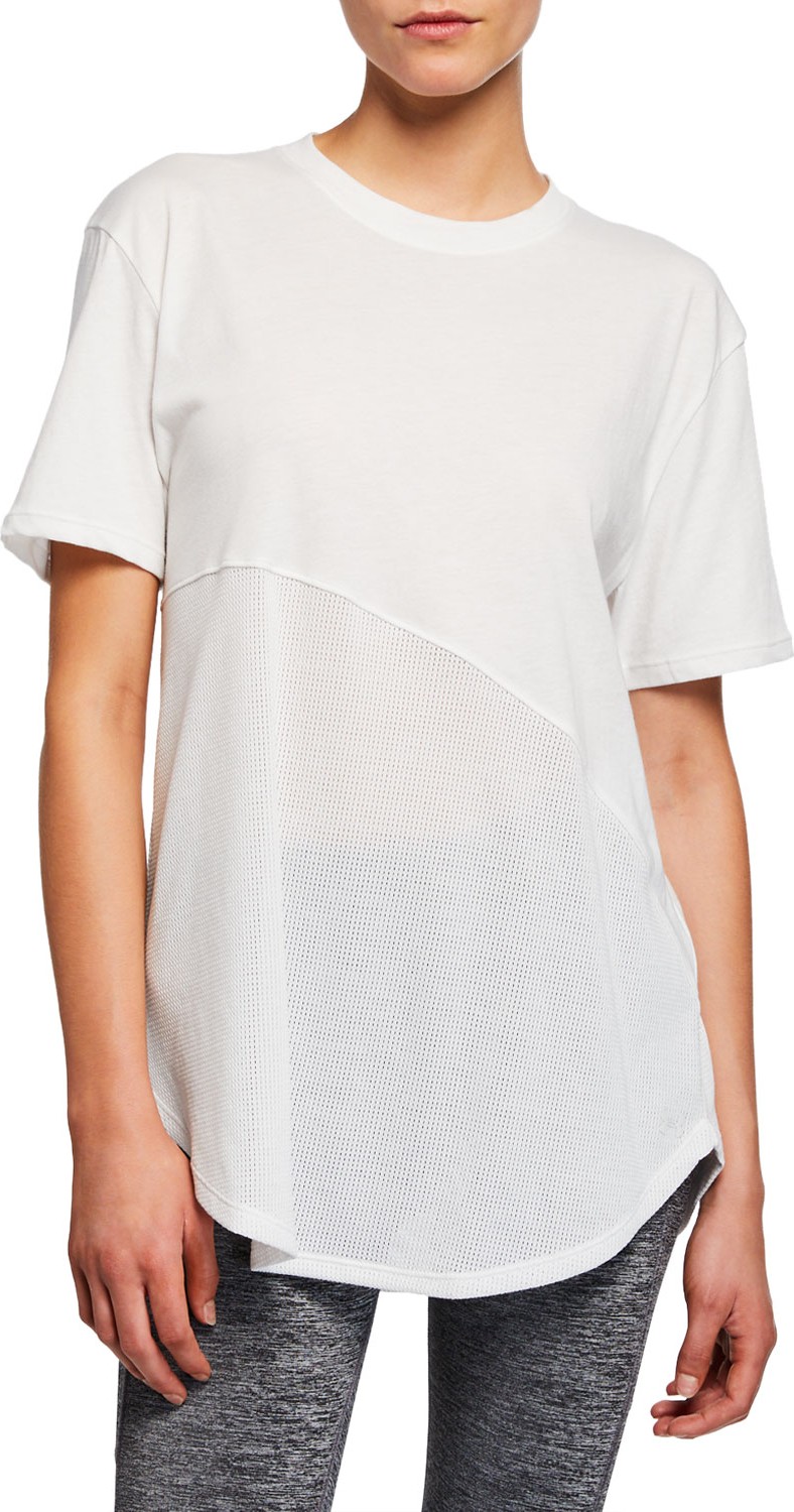 Under Armour Lighter Longer Mesh Crewneck Short-Sleeve T-Shirt, White