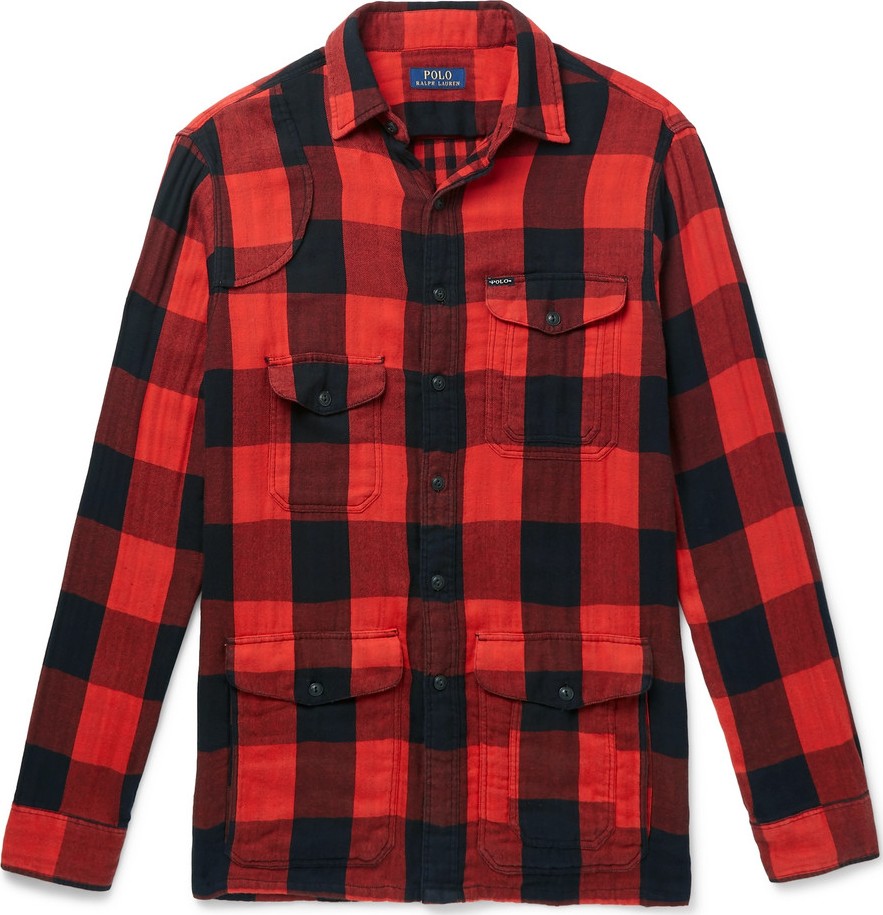 Polo Ralph Lauren Buffalo-Checked Cotton-Flannel Overshirt