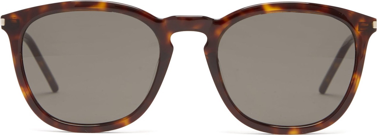 Saint Laurent Round tortoise-acetate sunglasss