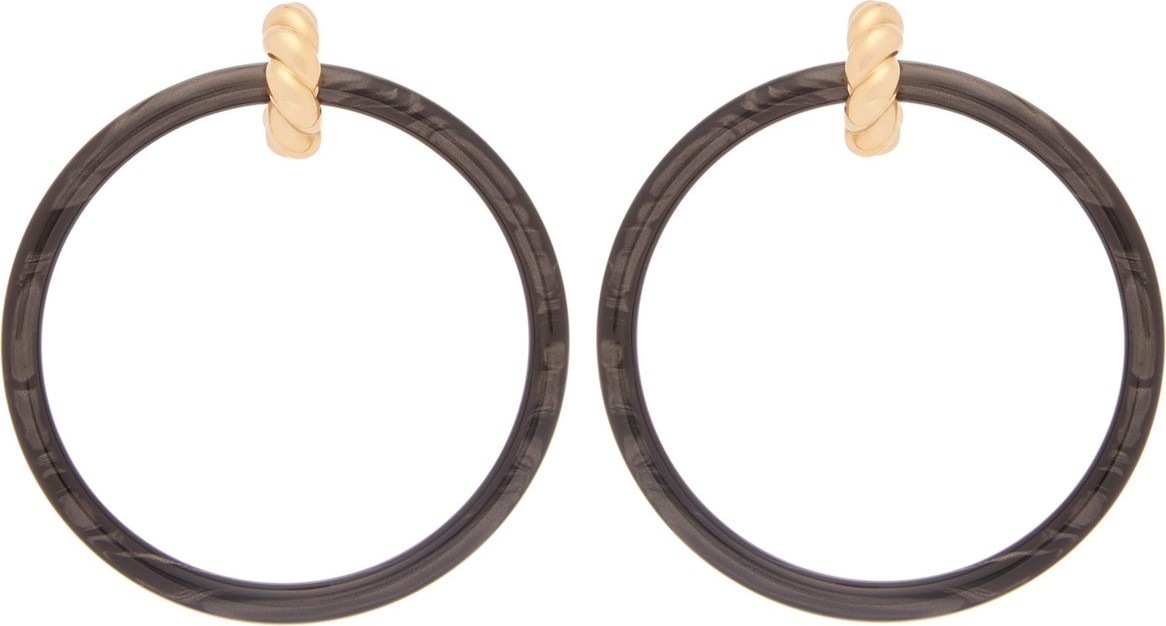 Balenciaga Marble-effect hoop earrings