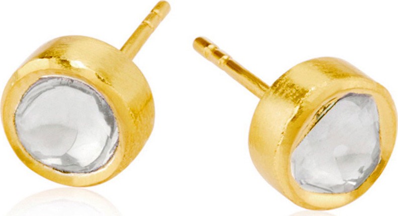 Legend Amrapali Kundan Round Diamond Stud Earrings