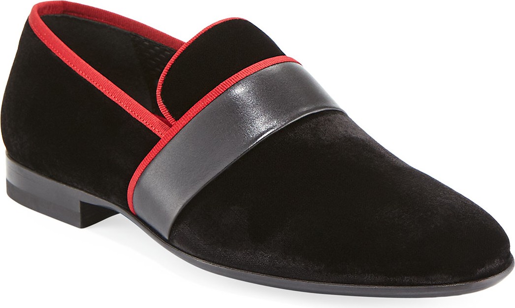 MAGNANNI Men's Velvet Formal Slipper