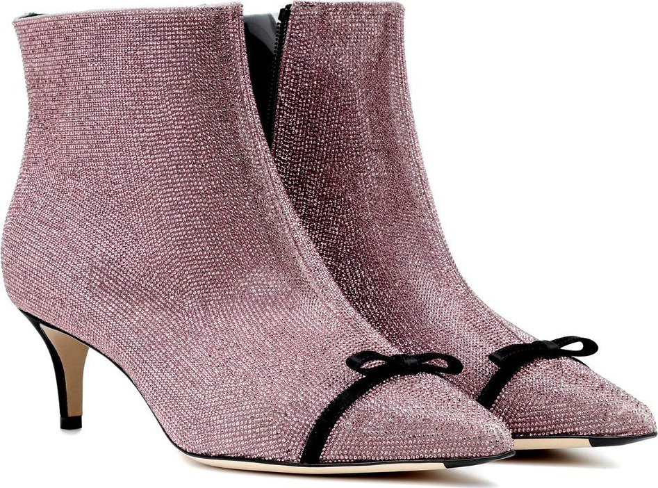 Marco De Vincenzo Crystal-embellished ankle boots