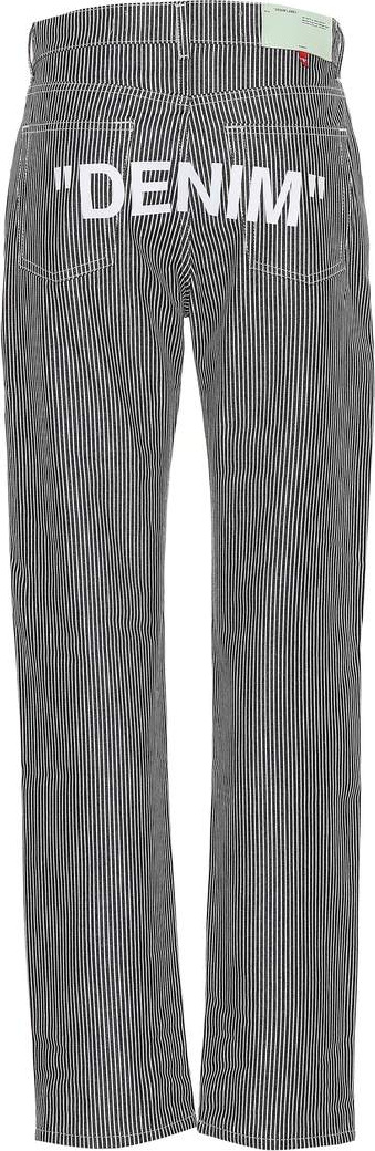 Off White Printed striped jeans