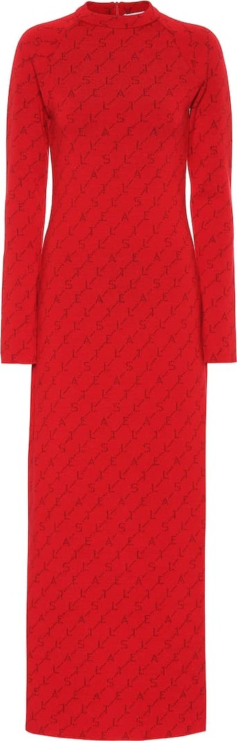 Stella McCartney Logo stretch wool dress