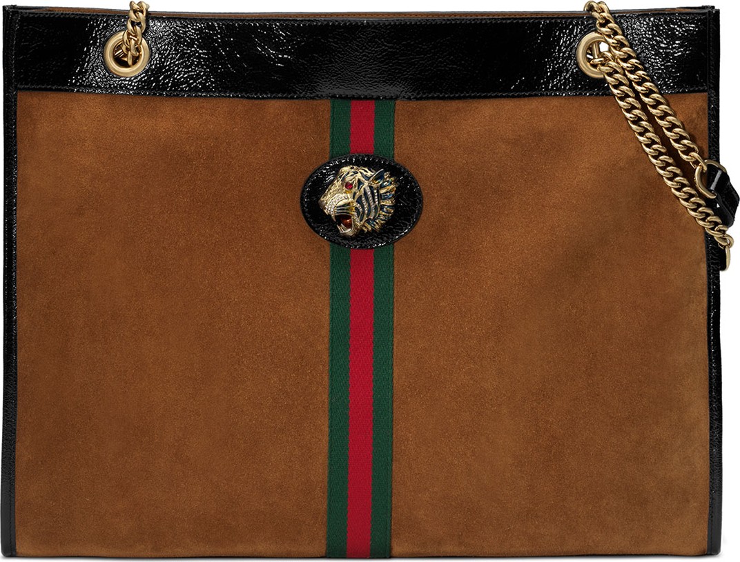 Gucci RAJAH MAXI SUEDE TOTE