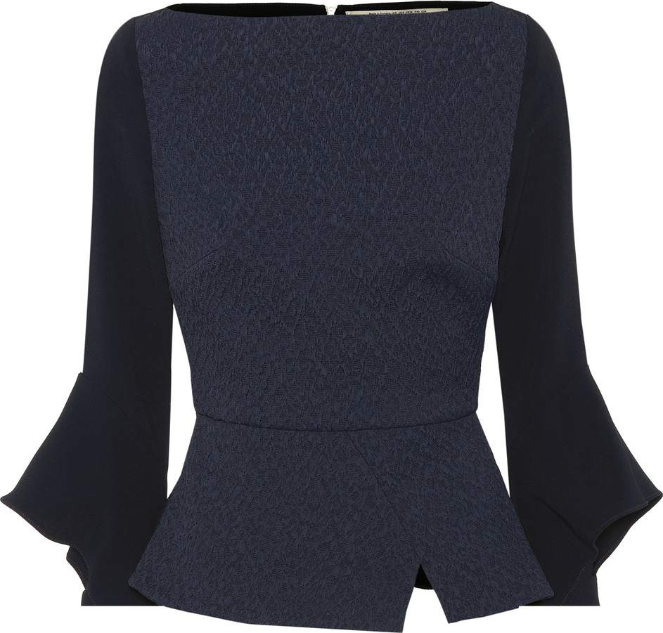 Roland Mouret Richardson crêpe peplum top