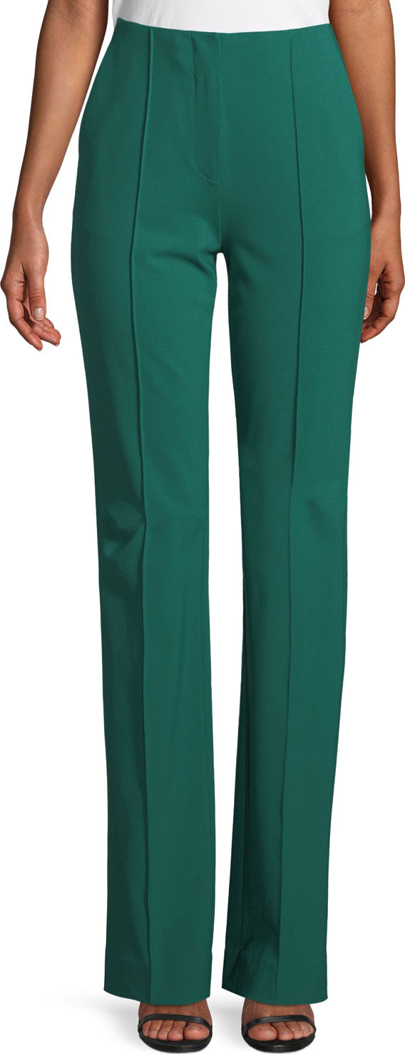 DIANE von FURSTENBERG Woven Wool-Stretch Pleated Pants