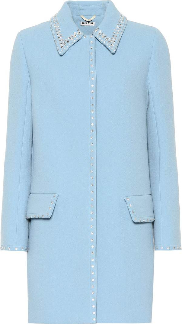 Miu Miu Embroidered wool coat