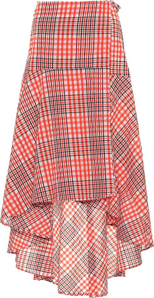 Ganni Charron cotton-blend skirt