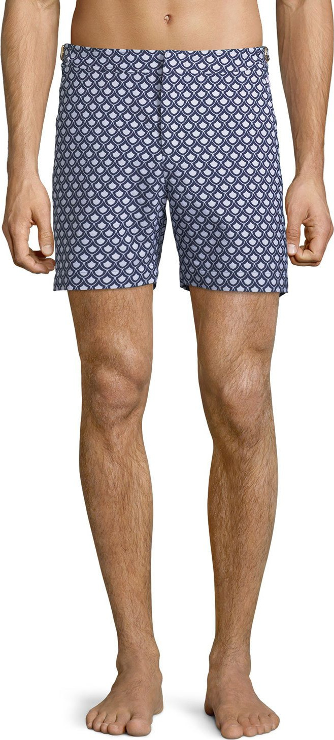 Orlebar Brown Men's Bulldog x Jacquard Print Swim Trunks