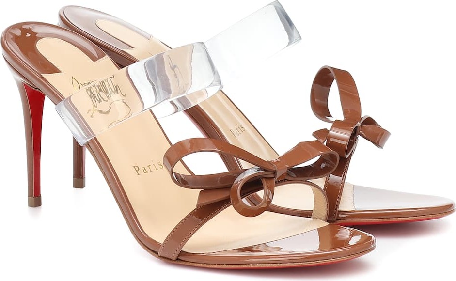 Christian Louboutin Just Nodo 85 PVC and patent-leather sandals