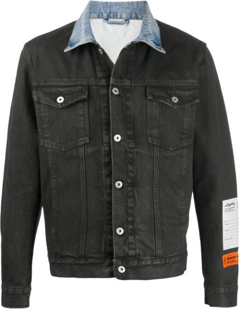 Heron Preston - Contrasting-collar denim jacket