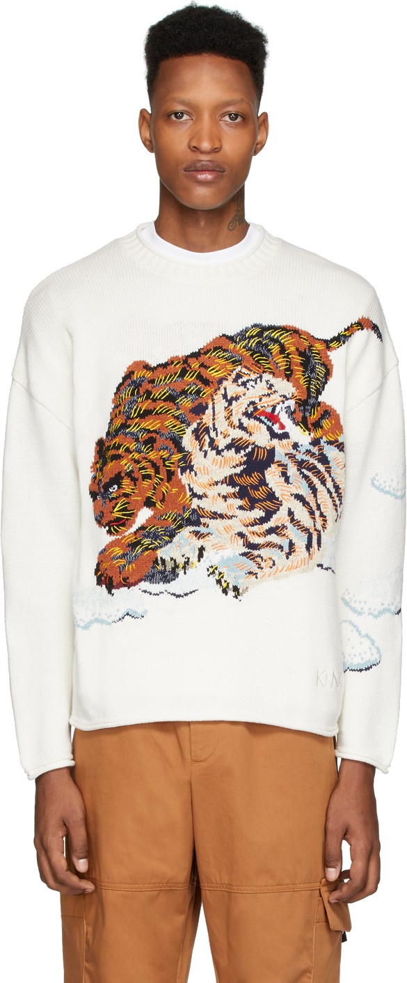 KENZO White Cloud Tigers Sweater