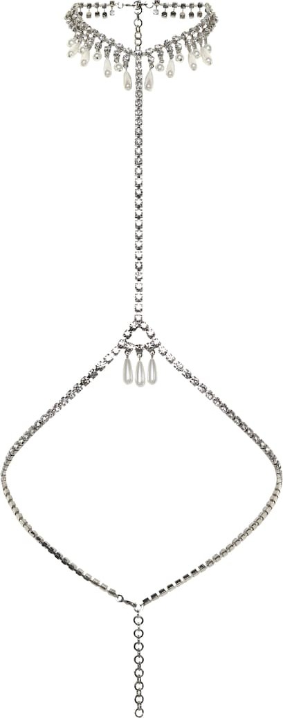 Alessandra Rich Embellished body chain