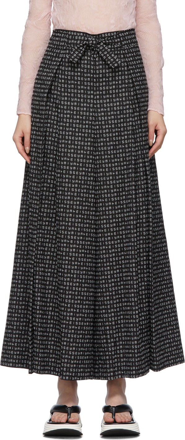 Issey Miyake Black Crossword Trousers