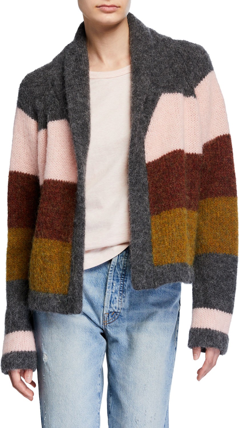 THE GREAT. The Stripe Lodge Cardigan