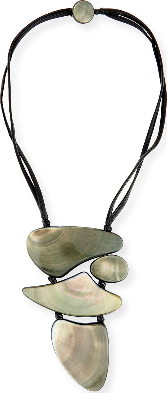 Viktoria Hayman Freeform Mother-of-Pearl Pendant Necklace