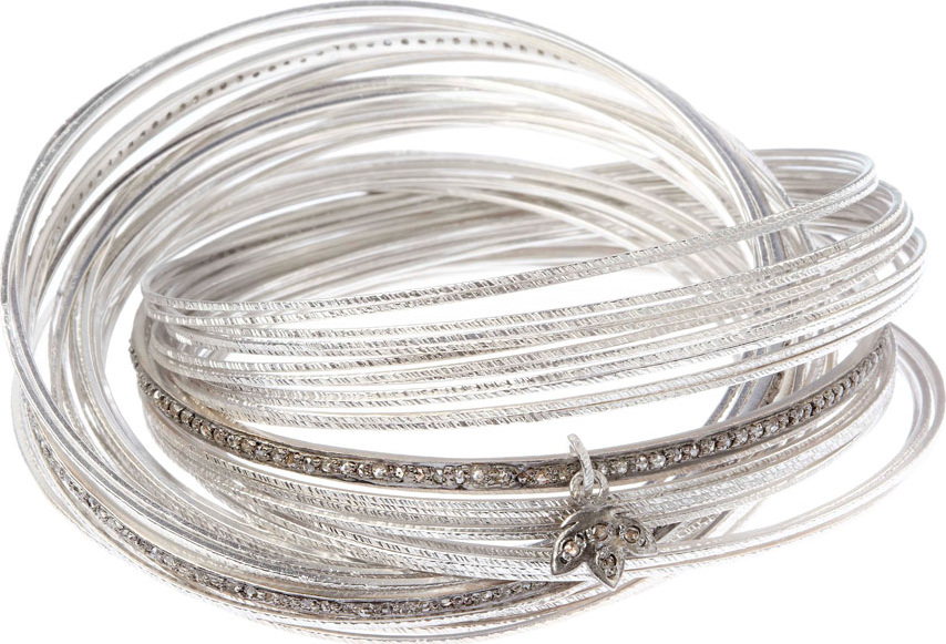 COOMI Antiquity Interlaced Stacking Bracelet with Diamonds