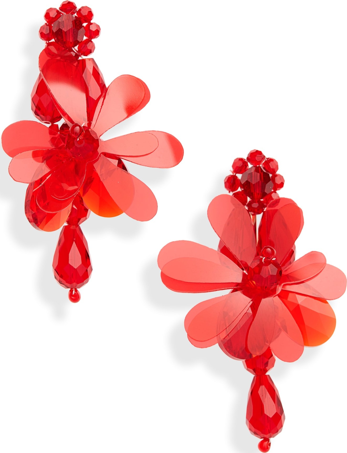 Simone Rocha Beaded Flower Drop Earrings