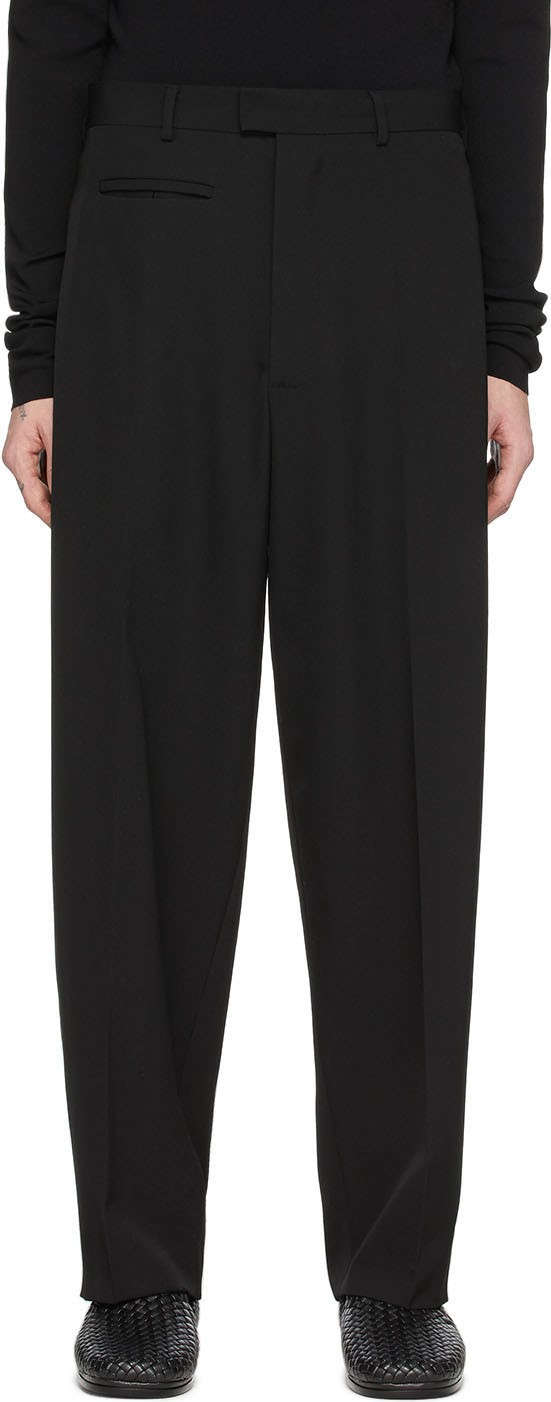 Bottega Veneta Black Wool Gabardine Trousers