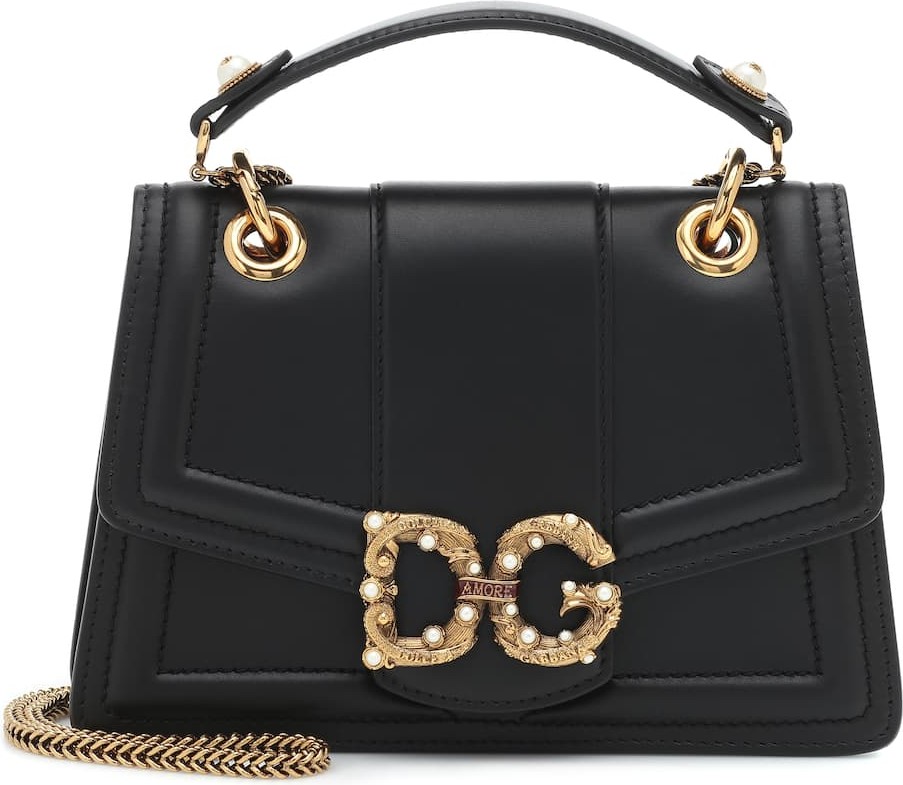Dolce & Gabbana DG Amore Small leather shoulder bag