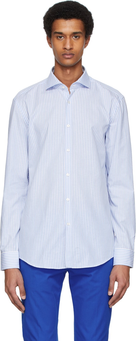 HUGO Blue & White Kason Shirt